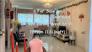 For Sale  HDB 5Room Improve  Blk 909 Jurong West St 91 [upl. by Alletsyrc]