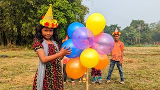 outdoor fun with Flower Balloons and learn colors for kids by i kids Episode 06 [upl. by Tyoh]