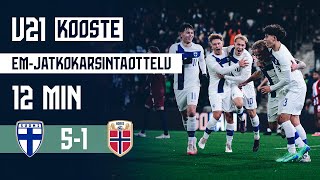 U21 Highlights 12 min Suomi–Norja 5–1  UEFA U21 EURO 2025 karsinnat  15112024 [upl. by Cho]