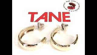 Aretes Arracadas TANE Auténticas Jumbo En Plata Fina 925 Postes de Arracadas Oro 14k [upl. by Itnuahsa676]