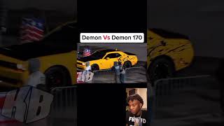 Dodge Demon vs Dodge Demon 170‼️youtubeshorts hellcat [upl. by Naihtniroc96]