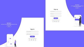 Responsive Login amp Registration Form Using HTML amp CSS amp JS  Sliding Sign In amp Sign Up Form [upl. by Quirita]