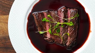 Onglet Steak with Port Reduction Sauce [upl. by Sorci]