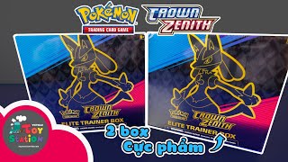 Mở 2 box Crown Zenith và thành quả ấm lòng người chơi Pokemon TCG ToyStation 750 [upl. by Noy]