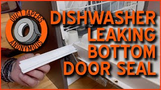 DISHWASHER LEAKING BOTTOM DOOR SEAL tutorial diy home kitchen [upl. by Nattirb]