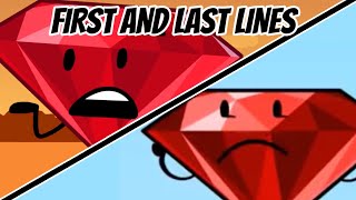 First and last lines of BFDI characters 1 [upl. by Teryn]