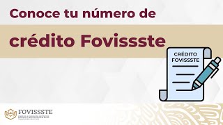 Número de crédito Fovissste [upl. by Eetak]