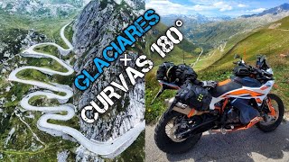 🇨🇭CIENTOS de CURVAS y GLACIARES por SUIZAViaje ALPES en MOTOS TRAIL KTM 890R  KTM 790R [upl. by Burtie33]