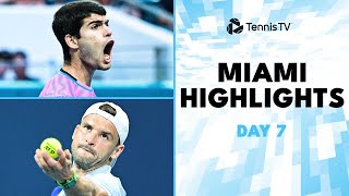 Alcaraz amp Musetti Clash Dimitrov Faces Hurkacz  Miami 2024 Day 7 Highlights [upl. by Tips]