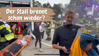 Der Pferdestall brennt schon wieder🔥🚒  Feuerwehrübung mit Personenbergung [upl. by Ylenaj]