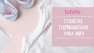 Etiquetas Termoadhesivas para Ropa  Vuelta al Cole Tutete [upl. by Nahtnaoj]