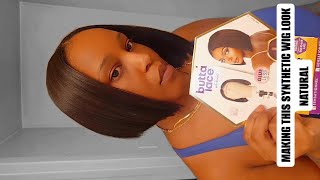 Tutorial on how to make a synthetic wig look natural [upl. by Jeri]