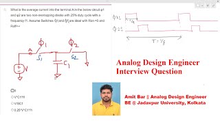 Analog Circuit Design Engineer Interview Find the average current trough the terminal [upl. by Parrish]