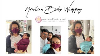 How to Swaddle Baby with a Wrap  Newborn Swaddling  Amrit Ammu Photography [upl. by Eiblehs61]