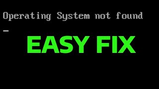 How To Fix Operating System Not Found Missing Operating System [upl. by Neenahs492]