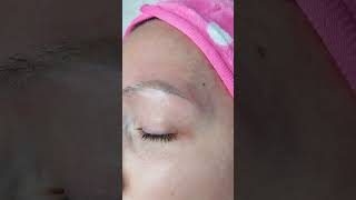 Usuwanie brwi permanentnych shorts permanent makeup [upl. by Cantu]