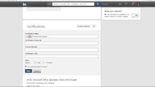 How to add Certifications to the Proper Place on your LinkedIn Profile [upl. by Sydelle193]