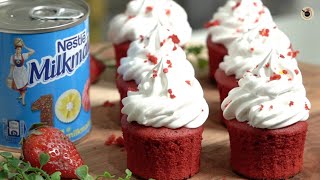 No egg no oven Red Velvet Cup Cake with Nestlé MILKMAID  Create Sweet Stories [upl. by Hance]