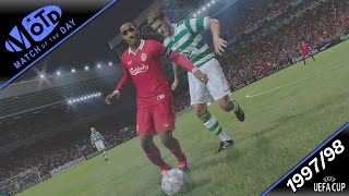 Match of the Day Live 9798  Liverpool v Celtic  UEFA Cup First Round 2nd Leg PES 2021 [upl. by Lorri]