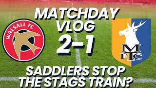 Walsall 21 Mansfield matchday vlog [upl. by Attehcnoc]