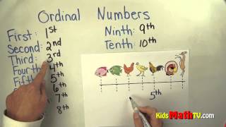 Ordinal Numbers Math Tutorial Lesson 1st 2nd 3rd 4th [upl. by Kilbride]