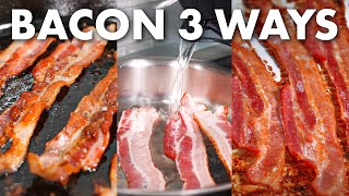 3 Ways To Cook Bacon  Easy and Crispy 🥓 [upl. by Centeno218]