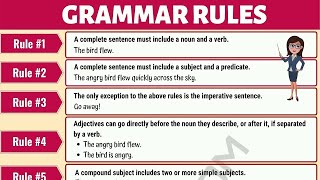 Basic Grammar Rules English Sentence Structure [upl. by Pelson675]