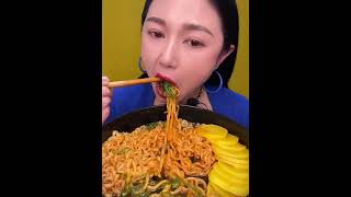 ASMR eating noodles spicy yummy very [upl. by Eloccin]