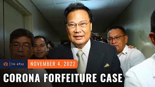 Sandiganbayan dismisses forfeiture case against late chief justice Corona [upl. by Puklich63]