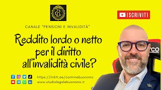 Reddito lordo o netto per il diritto all’invalidità civile [upl. by Kella]