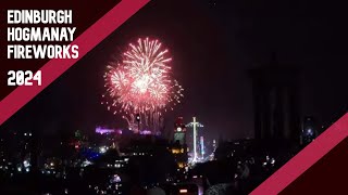 Edinburgh Hogmanay Fireworks 2024 [upl. by Rey]