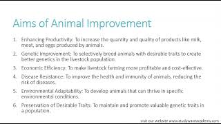 Animal Improvement Breeding Strategies for Genetic Enhancement [upl. by Ayadahs]