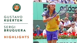 Gustavo Kuerten v Sergi Bruguera Highlights  Mens Final I RolandGarros 1997 [upl. by Ynned]