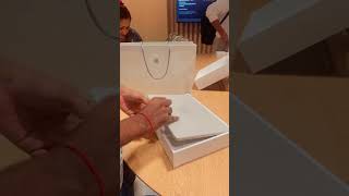 MacBook Air M2 unboxing at Apple saket mackbook [upl. by Ylek]