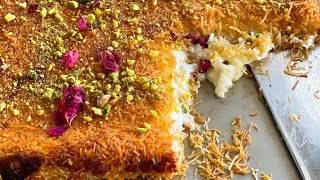 EASY KUNAFA WITH Mozzarella Cheese kanafeh knafeh dessert bestrecipe easydessert [upl. by Chlores]