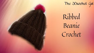 Easy Breezy Ribbed Beanie Ribbed Cowl Crochet Crochet Ribbed Hat Beginner Crochet Beanie Tutorial [upl. by Mcculloch]