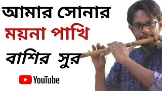 সোনার ময়না পাখি Sonar Moyna Pakhi on Flute  Selim Reza [upl. by Annoirb]