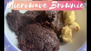 QUICK AND EASY MICROWAVE BROWNIE IN A MUG No egg needed [upl. by Dillon907]