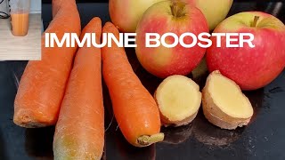 AN IMMUNE BOOSTER SHOT THAT I RECOMMEND HEALTHY LIFESTYLE CARROT GINGER AND APPLE JUICE [upl. by Eelyab]