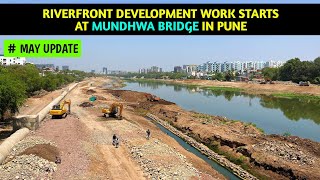 RFD 8  Riverfront Development Work Starts At Mundhwa Bridge In Pune [upl. by Marquita]