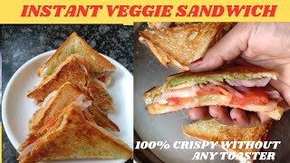 एकदम क्रिस्पी स्पायसी व्हेज सॅन्डविच रेसिपीStreet style व्हेज Sandwichsandwichrecipeviralvideo [upl. by Adelice]