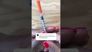 HOW TO LOCATE AMOUNT ON INSULIN SYRINGE pharmacology studentnurse youtubeshorts [upl. by Hadley]