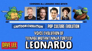 Voice Evolution of TMNTs LEONARDO Compared amp Explained  37 Years  CARTOON EVOLUTION [upl. by Ahsienor]