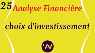 25 Analyse financière choix dinvestissement types dinvestissements [upl. by Ecienahs]