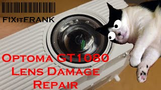 Optoma GT1080 DLP Projector Repair  Heavily Scratched Lens [upl. by Akibma903]