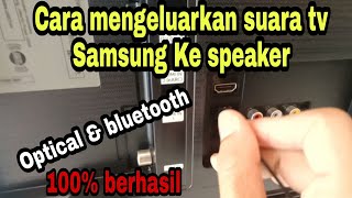 Cara mengeluarkan suara tv Samsung ke speaker  Soundbar [upl. by Anahir]