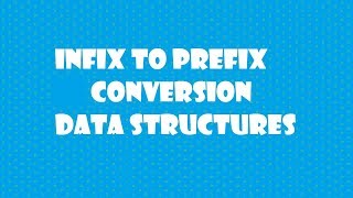 infix to prefix conversion in data structures with example [upl. by Warram]