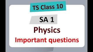 sa1 physics important question 2024 10th class physics sa1 question paper 2024 10th class [upl. by Emera]