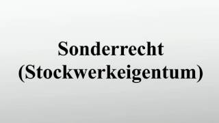 Sonderrecht Stockwerkeigentum [upl. by Addia342]