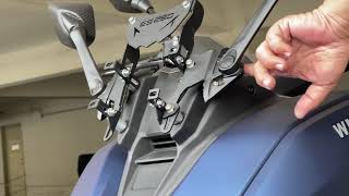 Tutorial  WMOTO ES250i Windshield Bracket with Side Mirrors [upl. by Eivol]